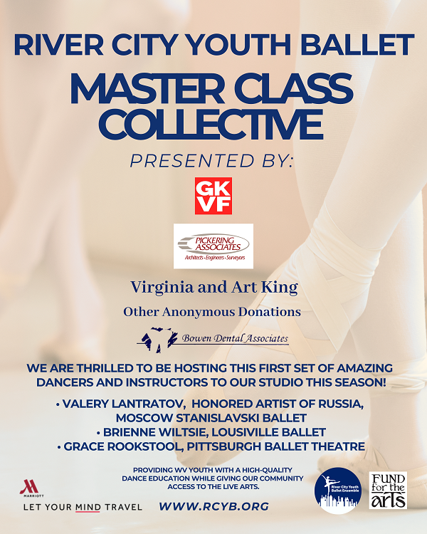	<p>We are thrilled to be hosting this first set of amazing dancers and instructors to our studio this season!</p>
<p>&nbsp;</p>
<h3>Valery Lantratov</h3>
<h4>Honored Artist of Russia, Moscow Stanislavski Ballet</h4>
<p>&nbsp;</p>
<h3>Brienne Wiltsie</h3>
<h4>Louisville Ballet</h4>
<p>&nbsp;</p>
<h3>Grace Rookstool</h3>
<h4>Pittsburgh Ballet Theatre</h4>
<p>&nbsp;</p>
